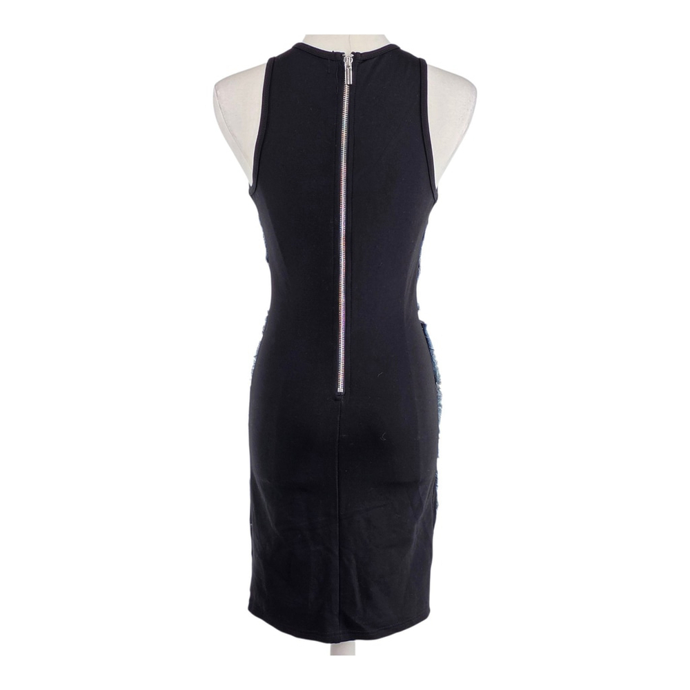 Coquette Manière De Voir Denim Corset Mesh Bodycon Mini Dress Women’s 8 Black... - Picture 3 of 12